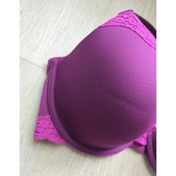 Savage X Fenty Purple Molded Lined Underwire Lace Bra Size 38DD New - Picture 4 of 8